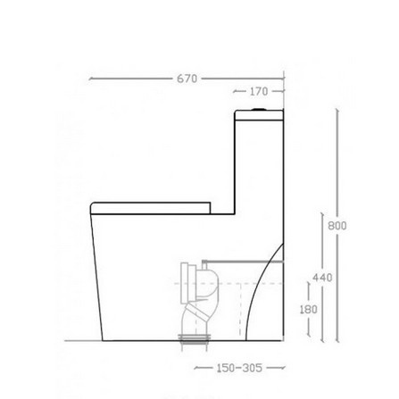 THE VERVE 1P TOILET VW1102 3/5L WHITE