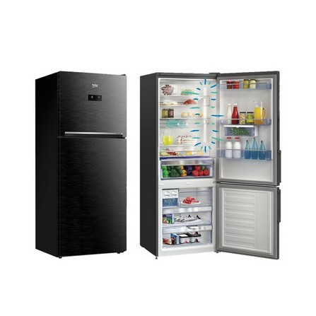 BEKO 2 DOOR REFRIGERATOR RDNT440E50VZWB 440L BLACK