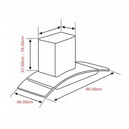 BEKO CHIMNEY HOOD HCG92940B 90CM 950M3/H