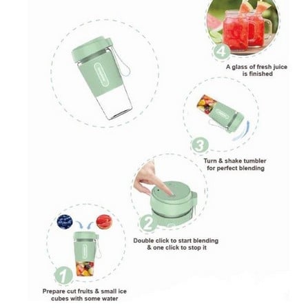 HANABISHI PORTABLE JUICER HA3138B PINK,BLUE,GREEN