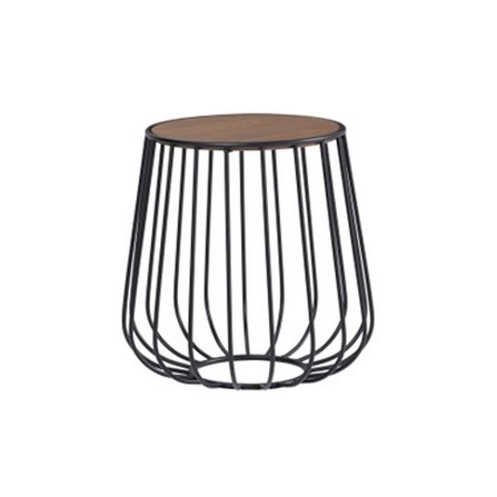 SIDE TABLE GABBIA ROUND WALNUT BLACK