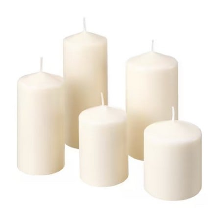 CANDLE WHITE- 12PCS