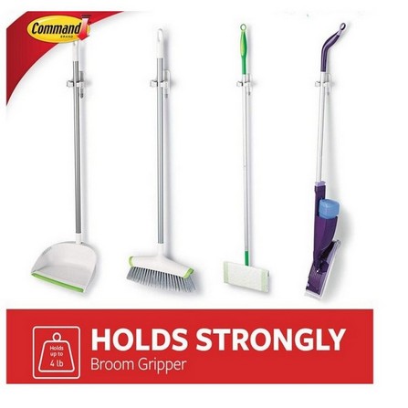 COMMAND BROOM GRIPPER TWIN PACK 17007