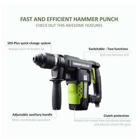 WORX ROTARY HAMMER 2F WU326P 26MM 1010W BLACK