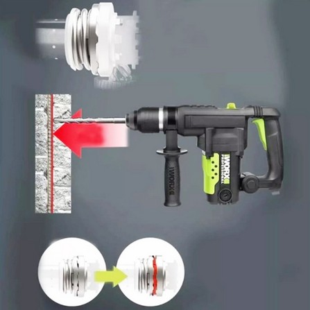 WORX ROTARY HAMMER 2F WU326P 26MM 1010W BLACK