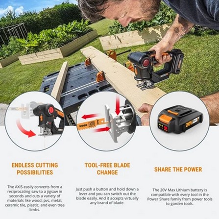 WORX MULTI PURPOSE SAW WX550 BLACK