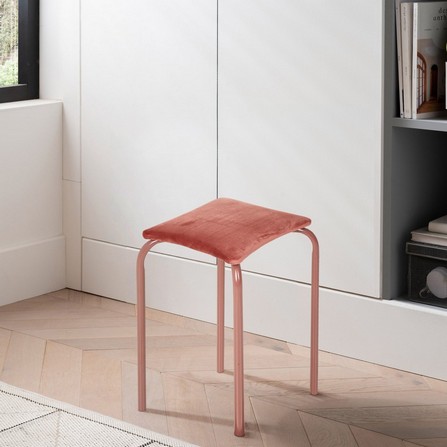 HOMEPRO FURDINI MULTIPURPOSE CHAIR METAL VELVET W34XD34XH46 CM PINK