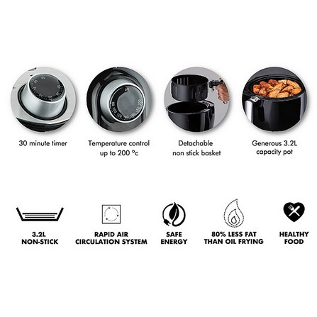 FABER AIR FRYER FAF-1180 1500WATT 3.2LITER ANALOGUE