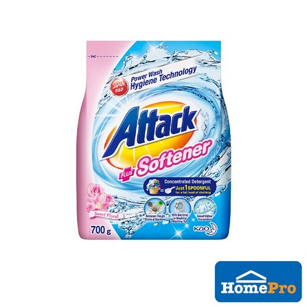 ATTACK POWDER DETERGENT PLUS SOFTENER 700G SWEET FLORAL