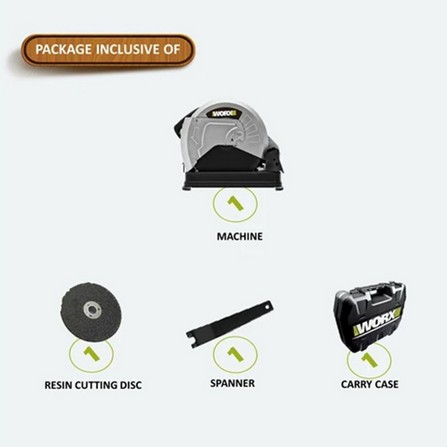 WORX CUT OFF SAW WU763 355MM 2400W BLACK