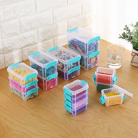 KEYWAY STACKABLE CONTAINER 2PCS CC602 W9.7XD15.2XH8.5 CM