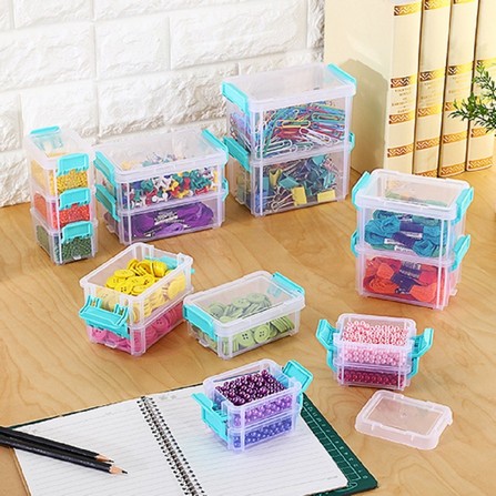 KEYWAY STACKABLE CONTAINER 2PCS CC602 W9.7XD15.2XH8.5 CM