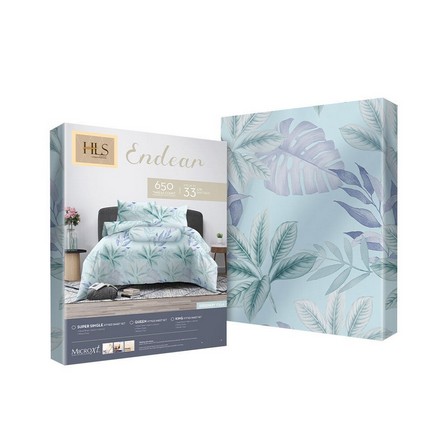 HOMEPRO HLS BEDSHEET SET 2PCS ENDEAR2 MICROFIBER 100GSM 650TC SUPER SINGLE LIGHTBLUE