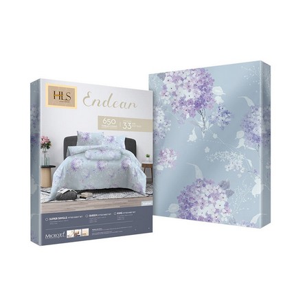HOMEPRO HLS BEDDING SET 5PCS ENDEAR1 MICROFIBER 100GSM 650TC KING GREY
