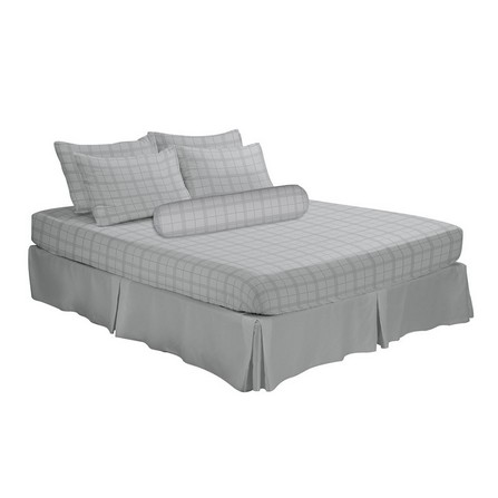 HOMEPRO HLS BEDSHEET SET 4PCS EMBOSS4 MICROFIBER 85GSM 620TC KING LIGHTGREY