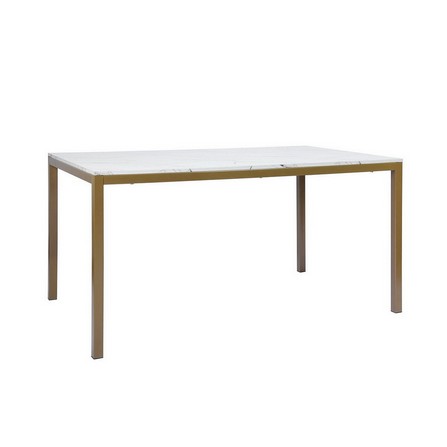 DINING TABLE MARBLE W150XD90XH75 CM WHITEGOLD