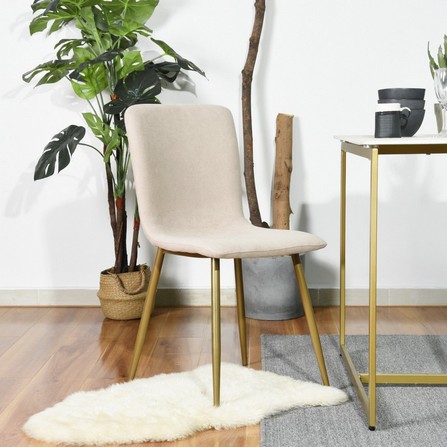 DINING CHAIR SCARGILL W44XD54XH87 CM BEIGE