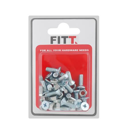 MACHINE SCREW WITH NUT JF FITT 5X15MM 25PCS_2