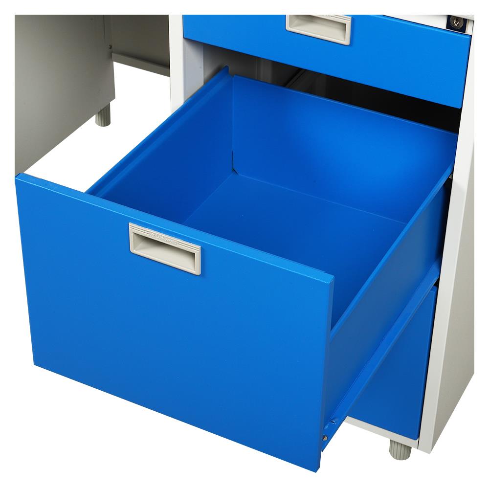 โต๊ะทำงานเหล็ก LUCKY WORLD DX-35-3-RG 100 ซม. สีน้ำเงิน