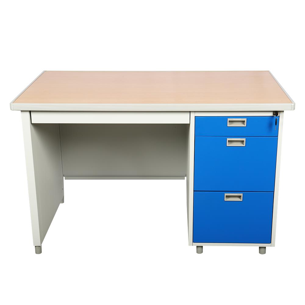 โต๊ะทำงานเหล็ก LUCKY WORLD DP-40-3-RG 120 ซม. สีน้ำเงิน