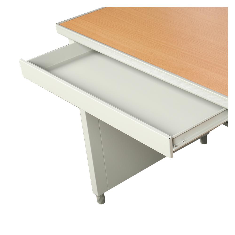 โต๊ะทำงานเหล็ก LUCKY WORLD DP-40-3-EG 120 ซม. สีน้ำตาล