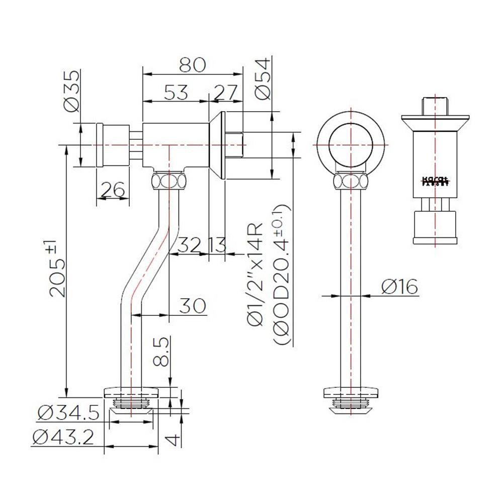 URINAL FLUSH VALVE KARAT BAP650