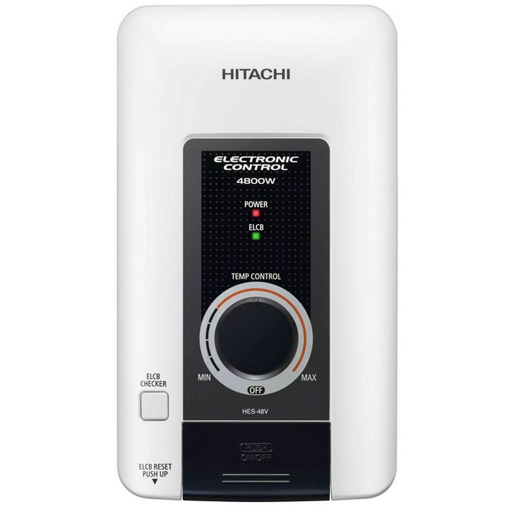 เครื่องทำน้ำอุ่น HITACHI HES 48V 4800 วัตต์ สีขาว/สีดำ