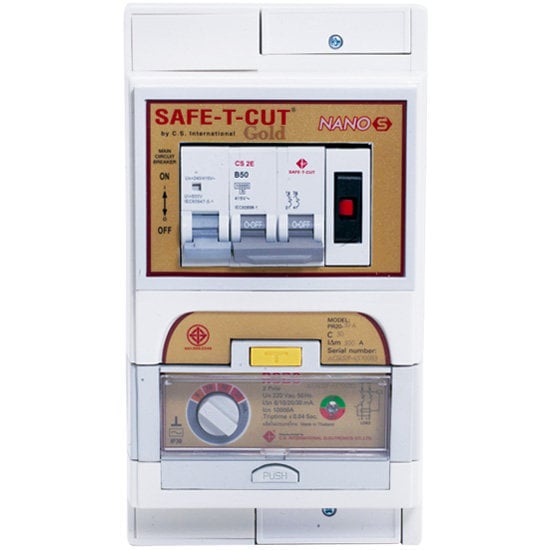 เครื่องตัดไฟ 50A NANO S 2P/50A. SAFE-T-CUT