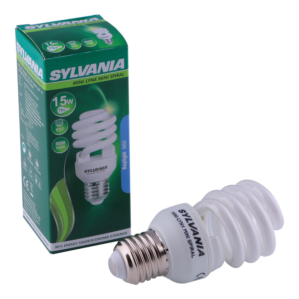 หลอดประหยัดไฟ SYLVANIA MINILYNX SPIRAL15W สีขาวสว่าง