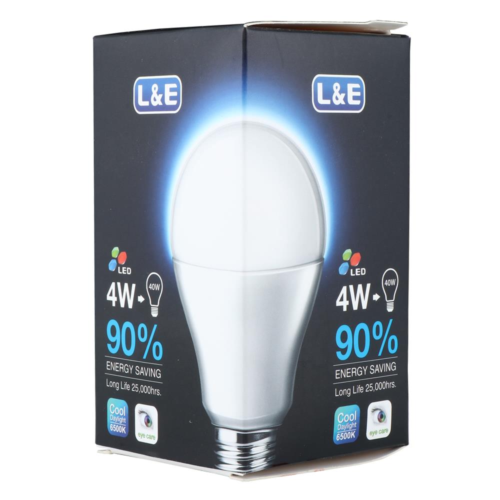 หลอด LED L&E Bulb-350LM 4 วัตต์ COOLDAYLIGHT E27