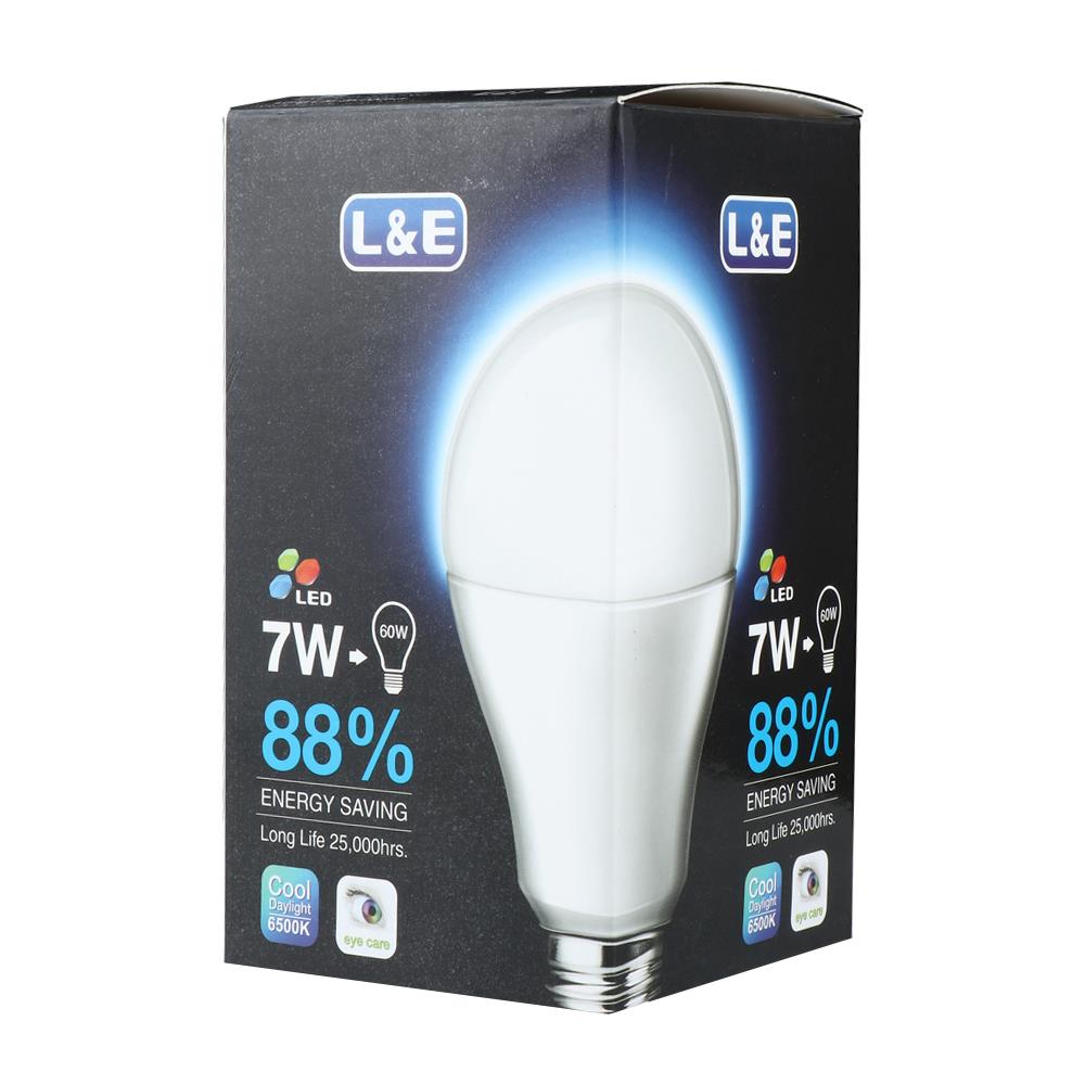หลอด LED L&E Bulb-600 7 วัตต์ COOLDAYLIGHT E27