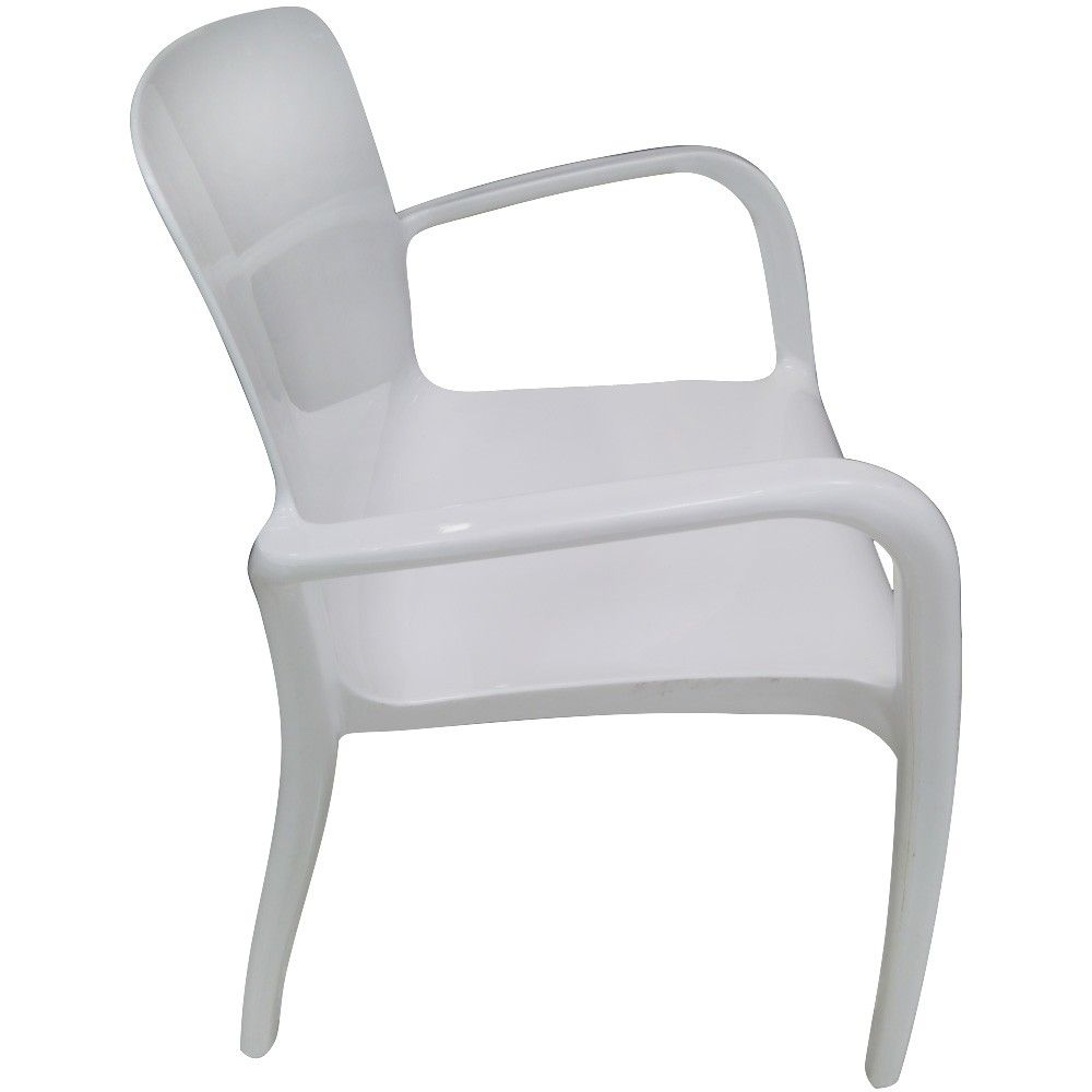 เก้าอี้พนักพิงท้าวแขน SPRING LILY สีขาว