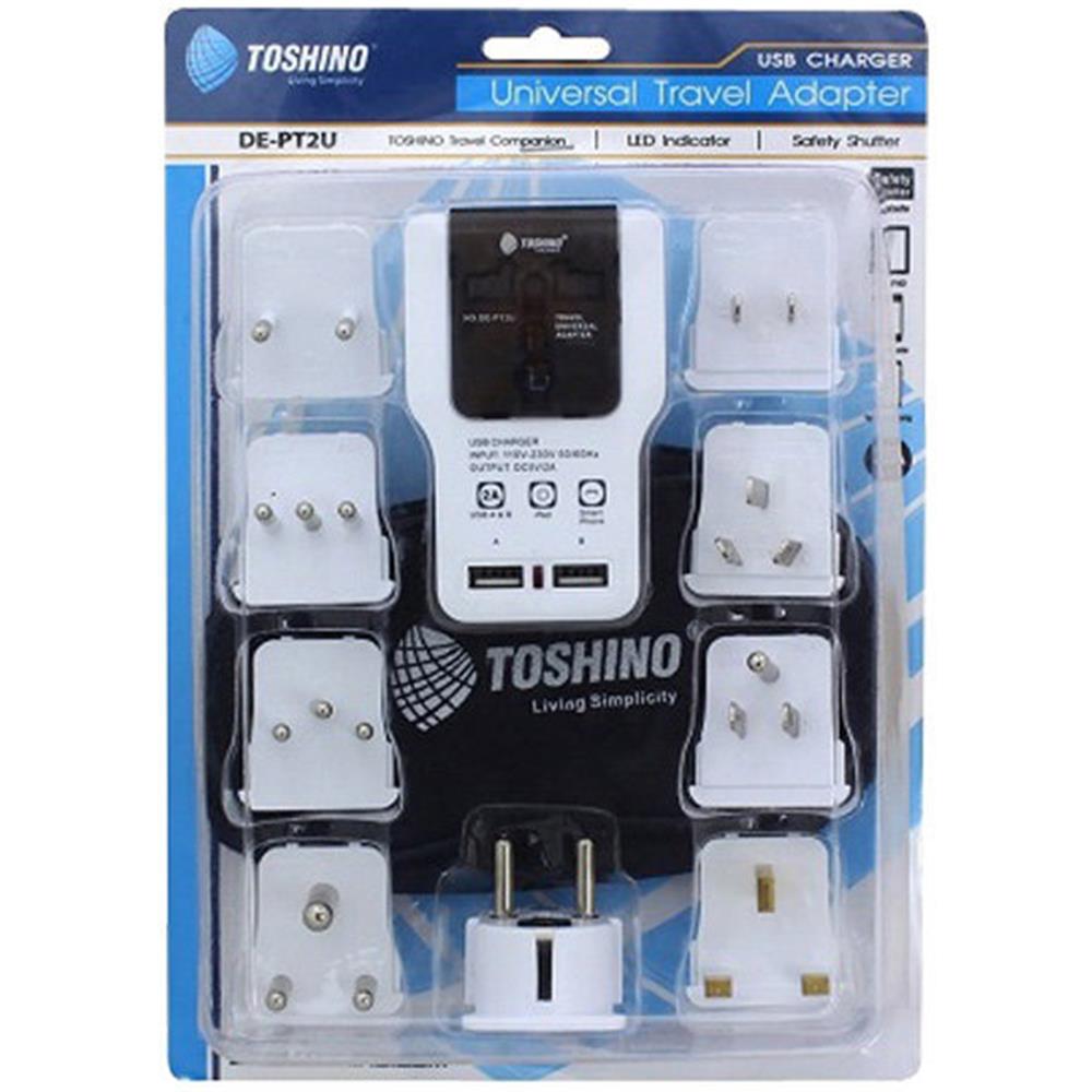 ปลั๊กแปลงเอนกประสงค์ TOSHINO DE-209 USB