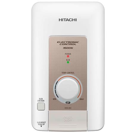 เครื่องทำน้ำอุ่น HITACHI HES 35V 3500 วัตต์ สีแชมเปญขาว/ทอง_0