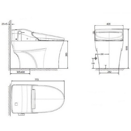 สุขภัณฑ์ 1 ชิ้น AMERICAN STANDARD TF-2012-WT-9 สีขาว_1