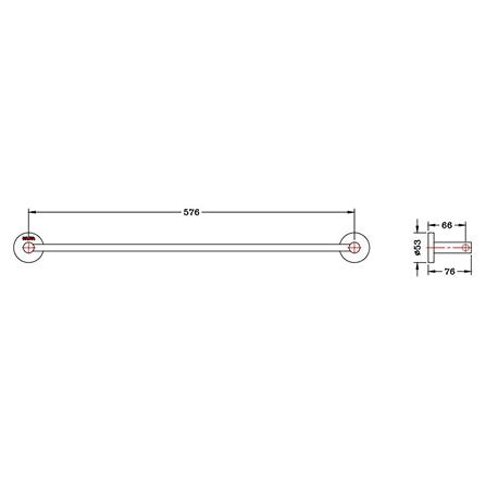 ราวแขวนผ้า KARAT FAUCET KB-11-611-50 สีโครม_1