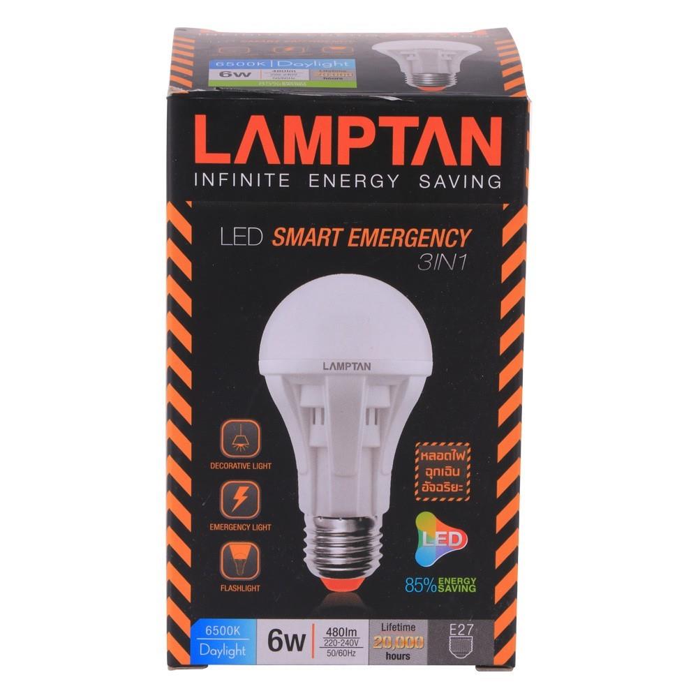 หลอด LED LAMPTAN SMART EMERGENCY 6 วัตต์ E27 DAYLIGHT