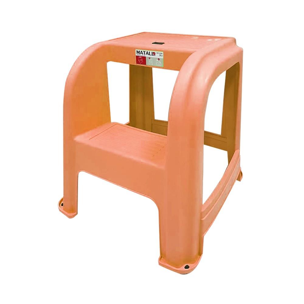 STEP STOOL MATALL 2-STEP ORANGE