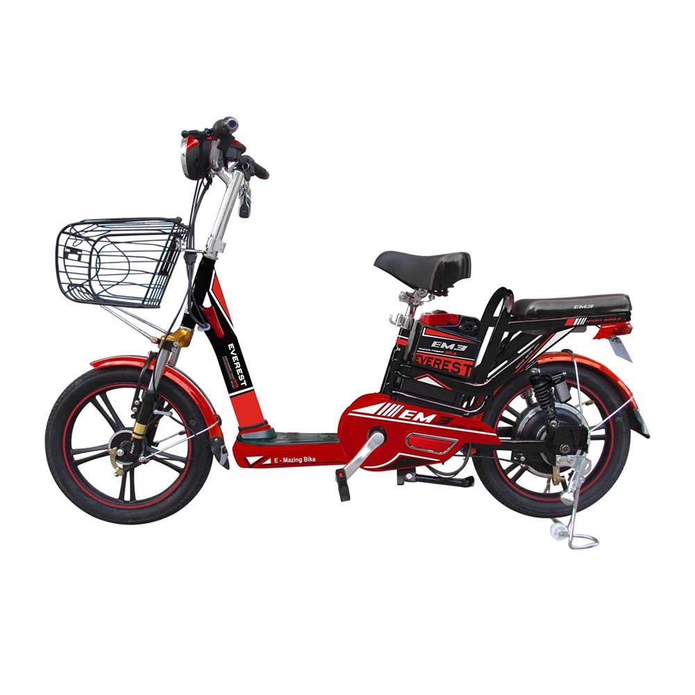 จักรยานไฟฟ้า EM3 18 นิ้ว สีแดง/ดำ