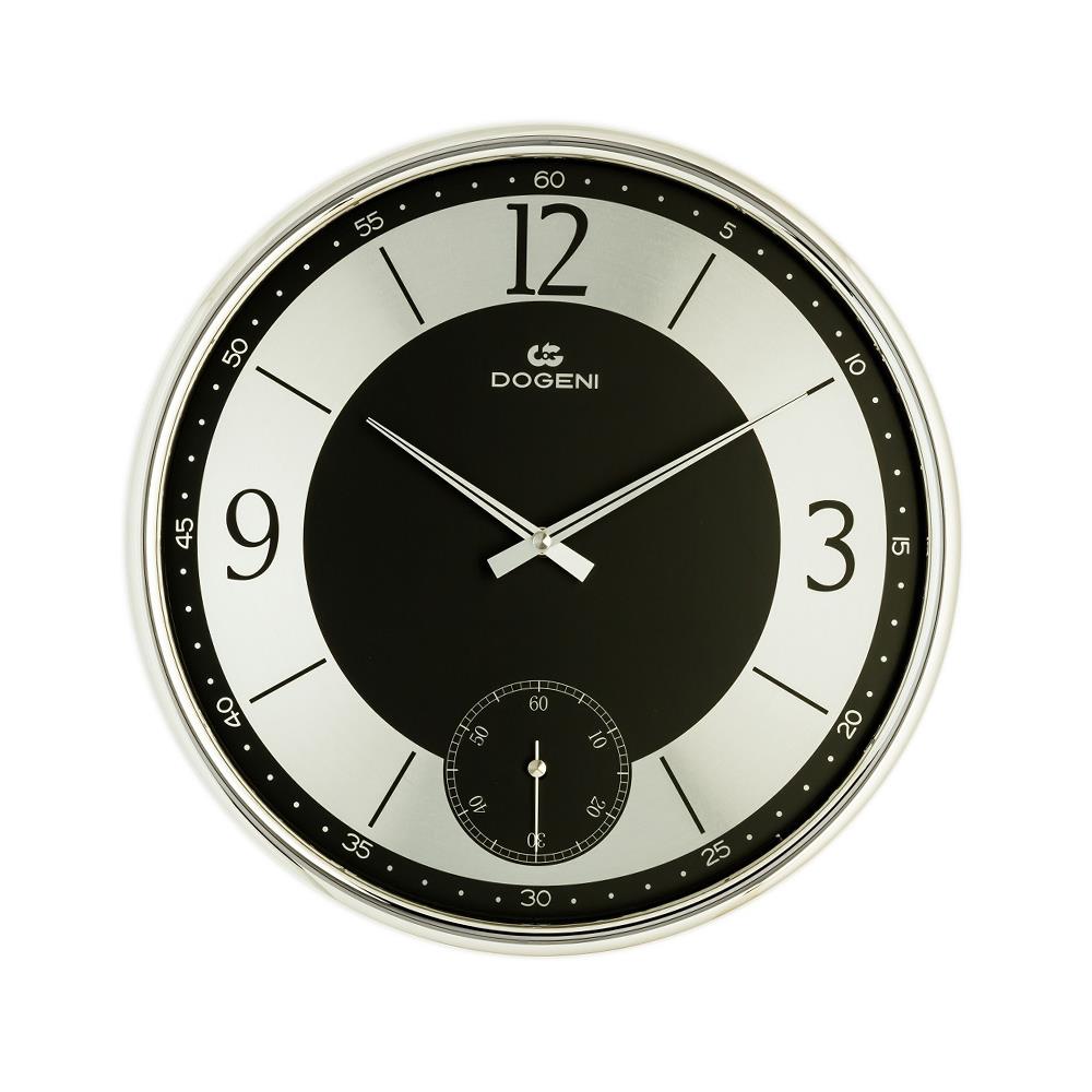 นาฬิกาแขวนพลาสติก DOGENI WNP006SL 14 นิ้ว สีเงิน