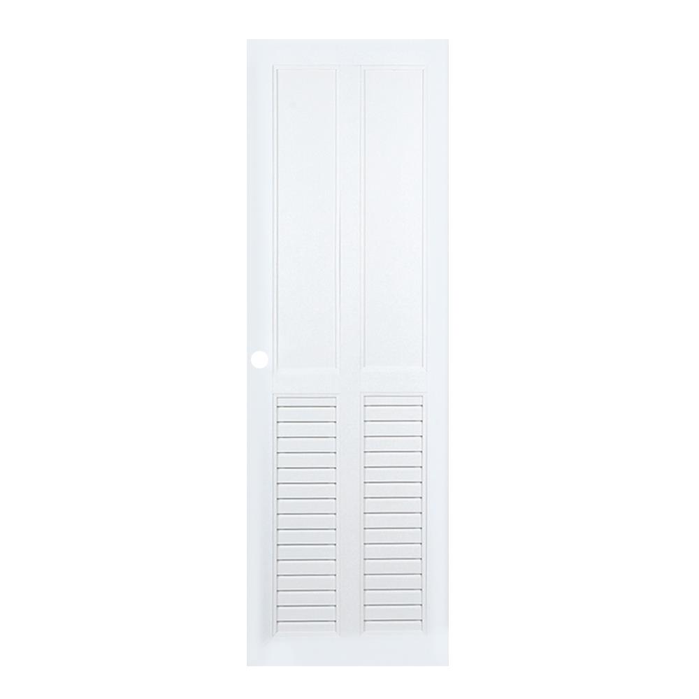 ชุดประตูห้องน้ำ UPVC ECO-DOOR UB4 70X200 ซม. สีขาว เจาะลูกบิด