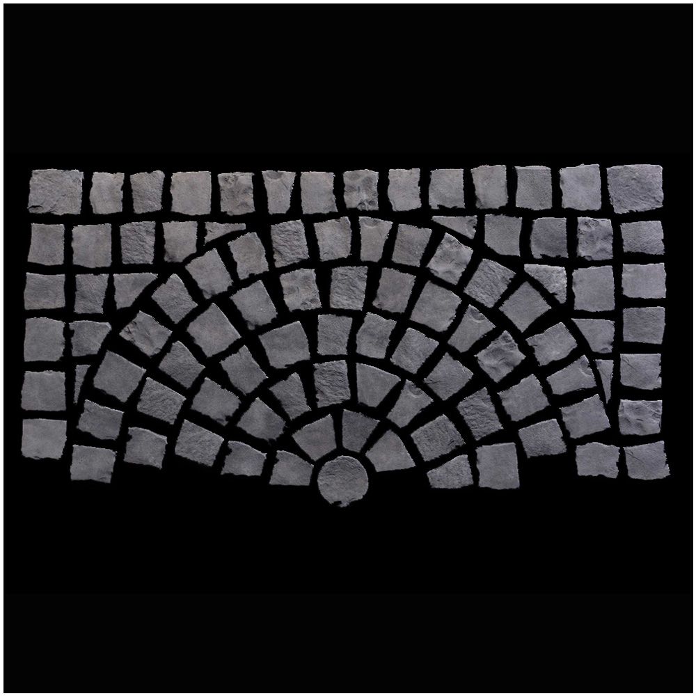 หินปูพื้น Circular Pattern CP-01 135x65 ซม. สีชาร์โคล