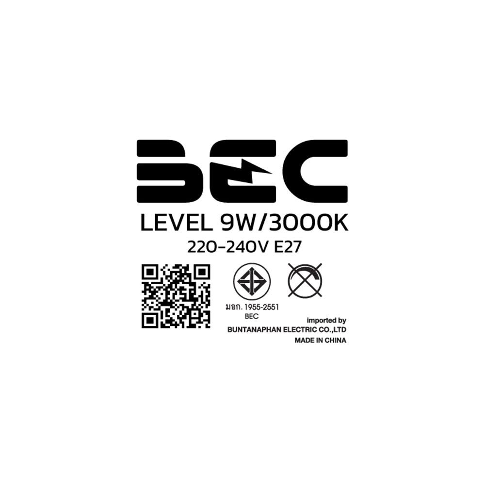 หลอด LED BEC 3-STEP DIMMABLE 9 วัตต์ WARMWHITE E27