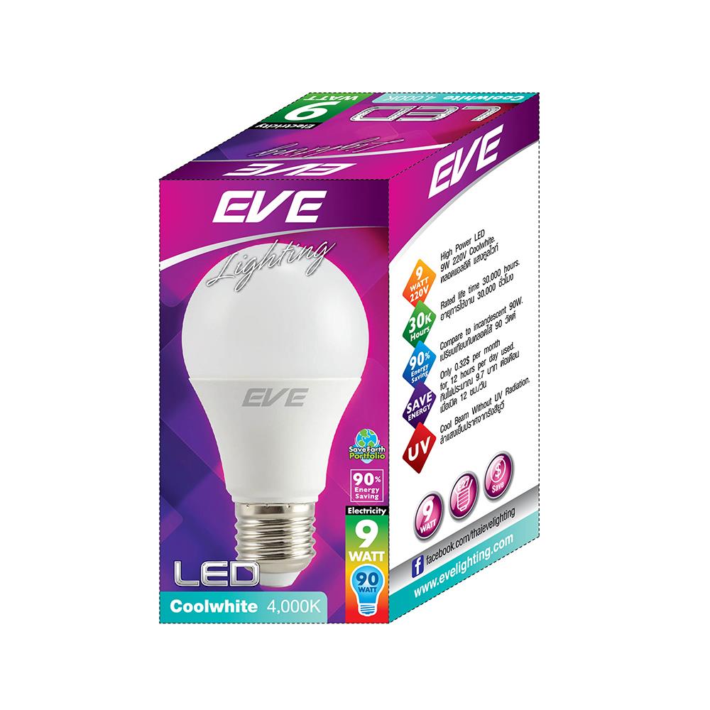 หลอด LED EVE A60 9 วัตต์ COOLWHITE E27