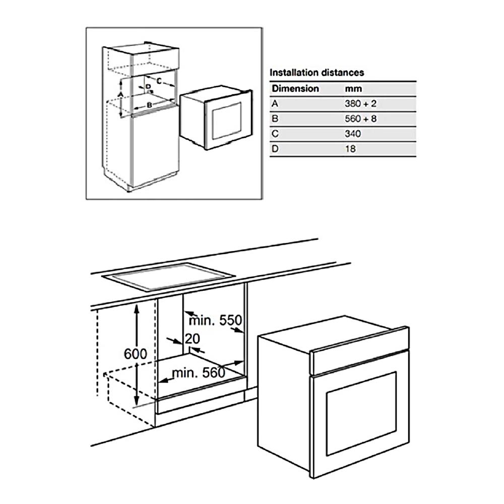 BUILT-IN MICROWAVE OVEN+BUILT-IN OVEN ELECTROLUX EMS2085X+EOB2400AOX