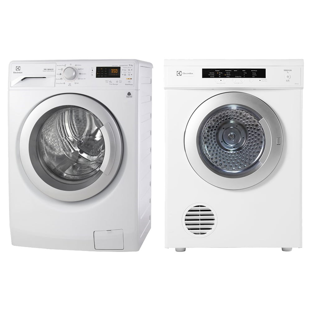 เครื่องซักผ้า ฝาหน้า ELECTROLUX EWF12942 + เครื่องอบผ้า ฝาหน้าEDV7051 9/7KG