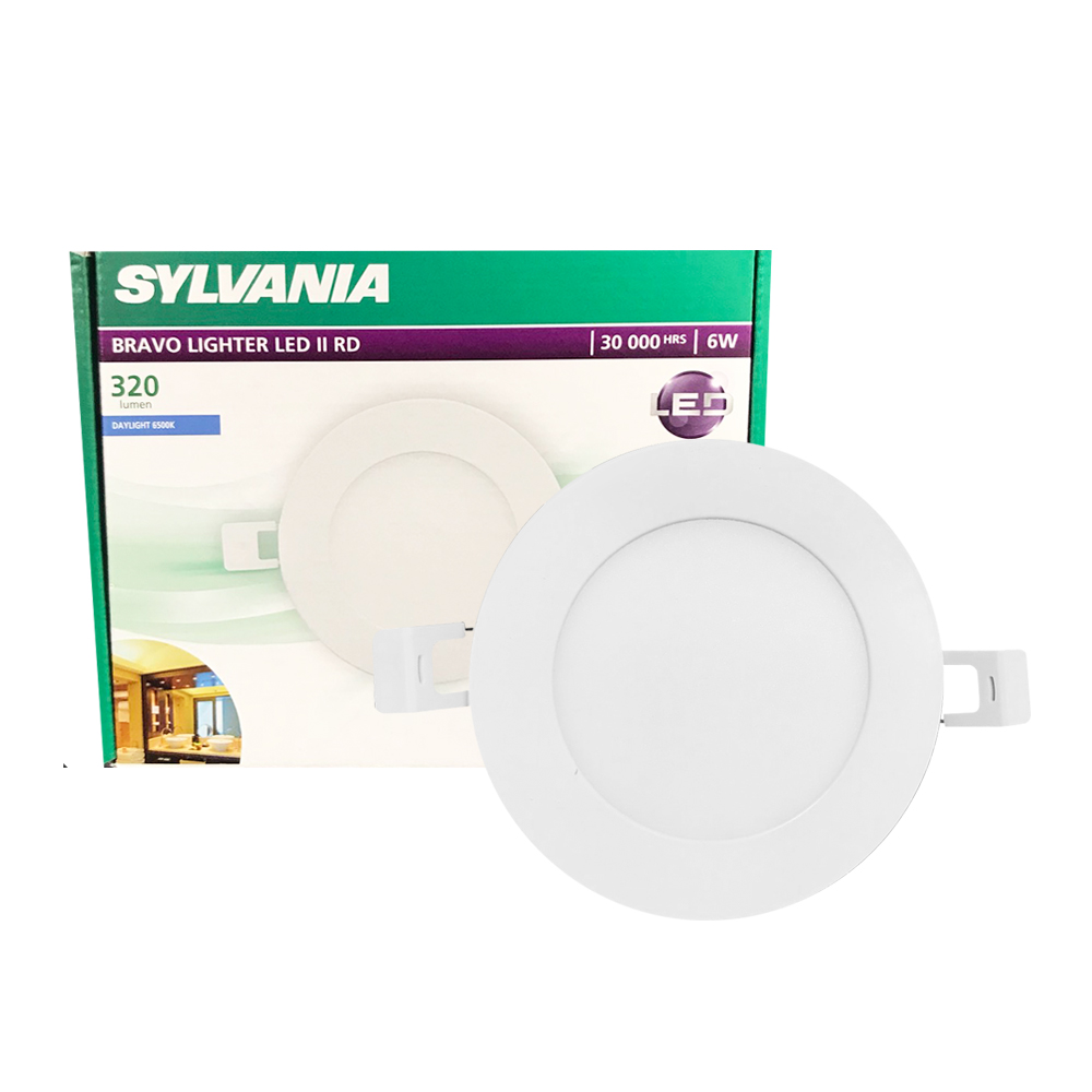 ไฟดาวน์ไลท์ LED SYLVANIA W006WDL 4นิ้ว อลูมิเนียม/พลาสติก สีขาว