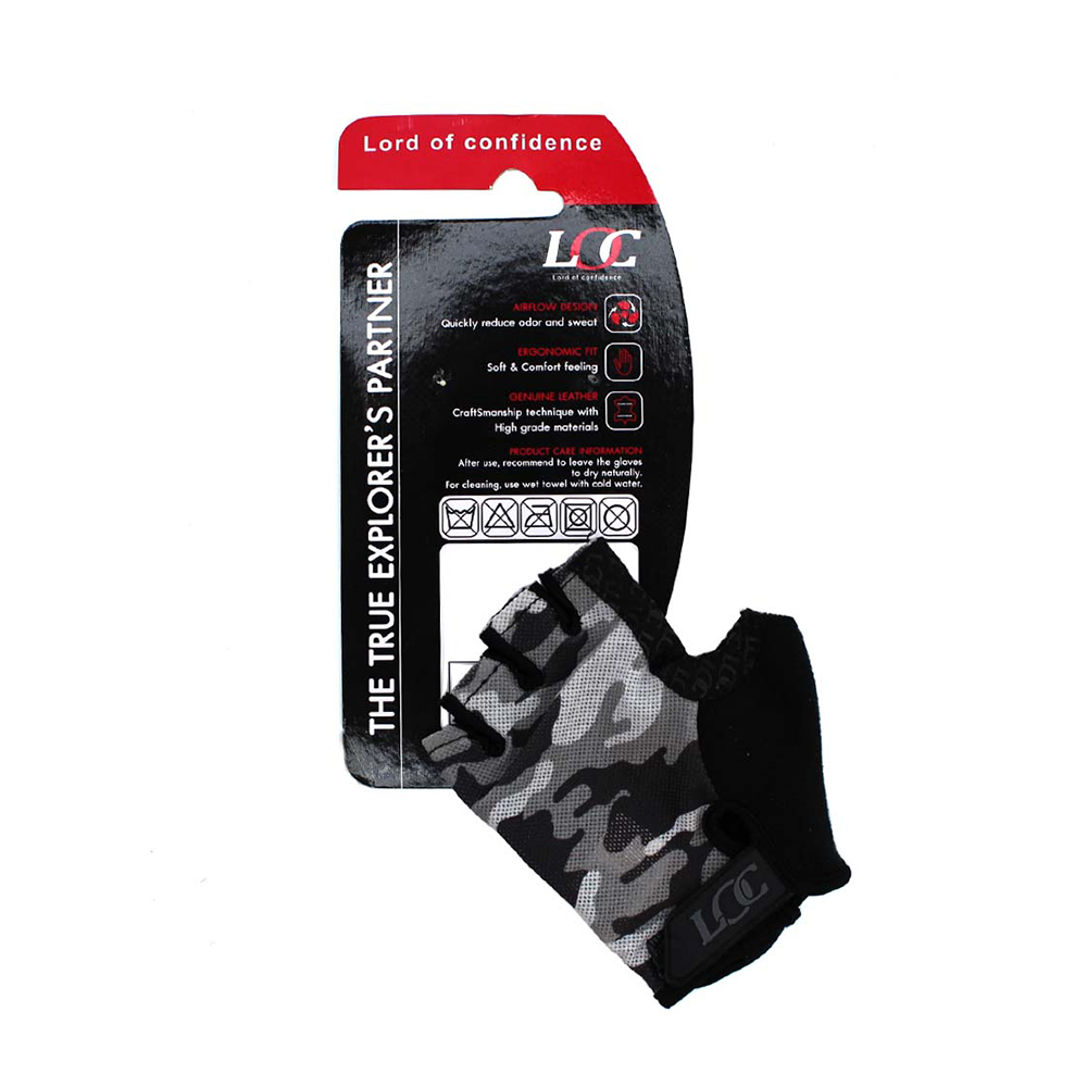 BIKE GLOVE LOC CAMO M GRAY