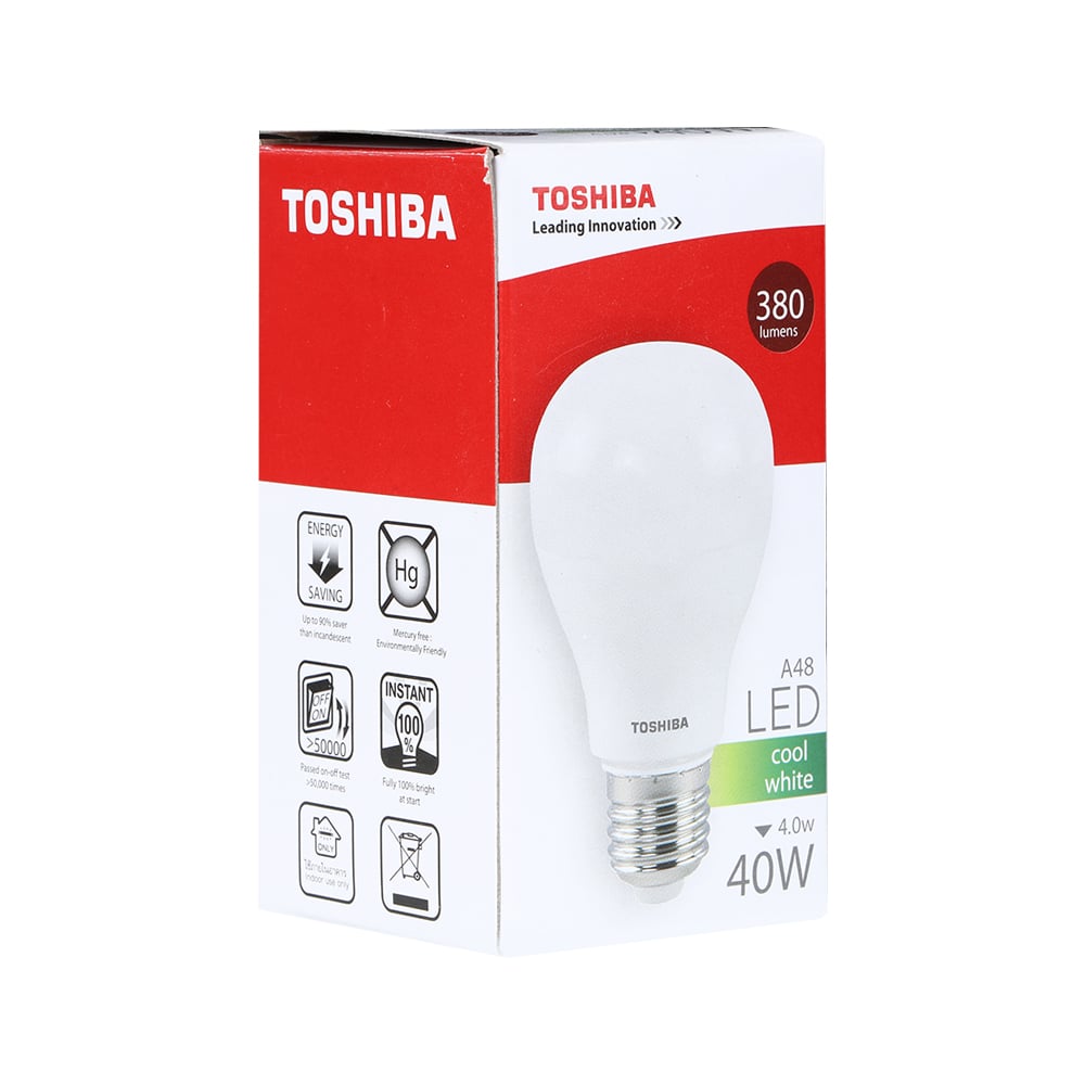 หลอด LED GEN5 A48 4W CW E27 TOSHIBA