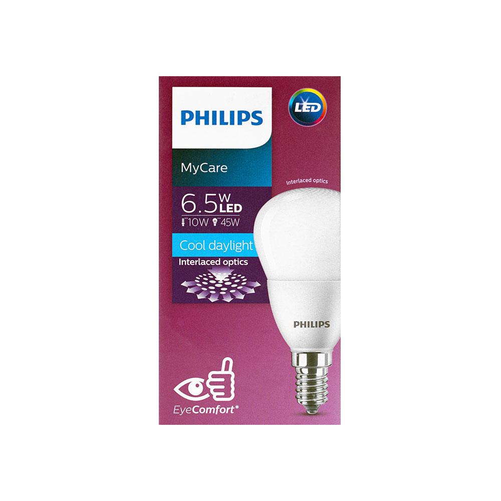 หลอด LED PHILIPS P50 6.5 W DAYLIGHT E14
